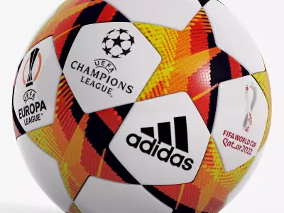 Champions League Ball by Sintakinar Blogspot Free low-poly 3D model