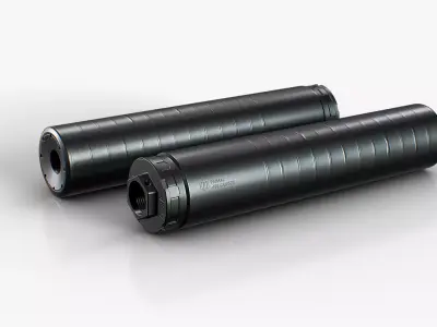 Primal 458 caliber suppressor Low-poly 3D model