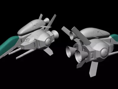 R-Type - Rwf-9A Arrowhead - Fighter unit 3D model