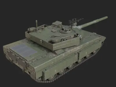 4 coatings of PLA Army ZTZ96B ZTZ-96B Main Battle Tank MBT Low-poly 3D model