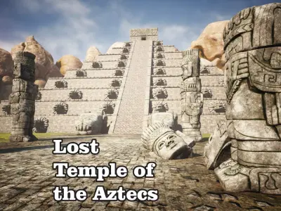 Lost Temple of the Aztecs Low-poly 3D model