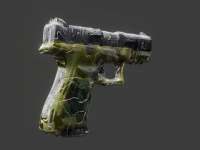 Glock21 polygonmodel Free low-poly 3D model