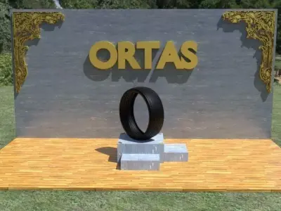 ORTAS TIRE NO 22 GAME READY Low-poly 3D model