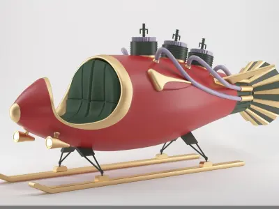 Alien Xmas Rocket 3D model