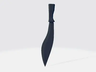 Dagger knife Low-poly 3D model 3