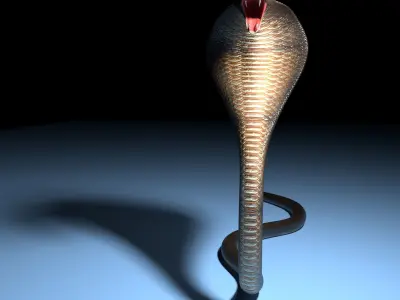 Snake cobra Free low-poly 3D model