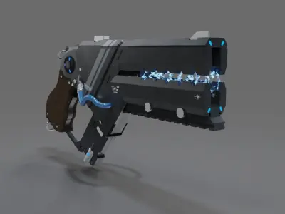 Plasma futuristic gun 3D model