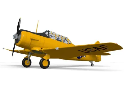 T-6 texan 3D model