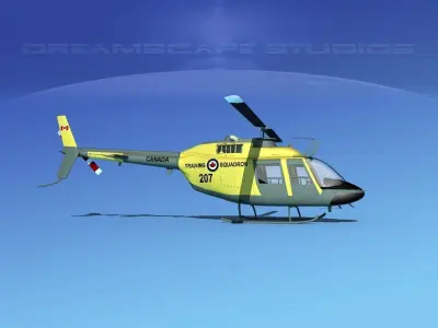 Bell OH-58B Canadian Army 2 3D model