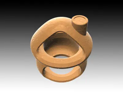 Aquarium-Ornaments Mushroom House 3D print model