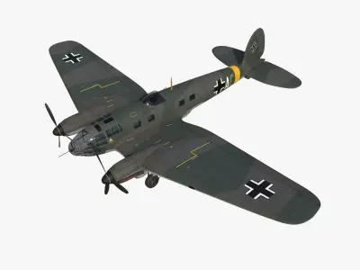 Heinkel He 111 A1-AC Low-poly 3D model