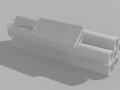 Low-Poly Dynamite bomb Free low-poly 3D model