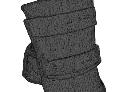 Medieval Leather Vambrace Bracer Armor 3D model