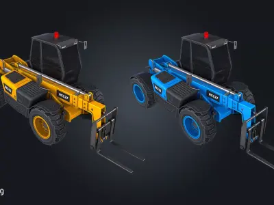Vehicle Telehandler V1 Industrial Machine Low-poly 3D model