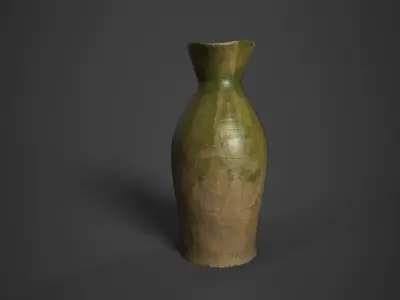 Medieval Green glazed Jug Low-poly 3D model