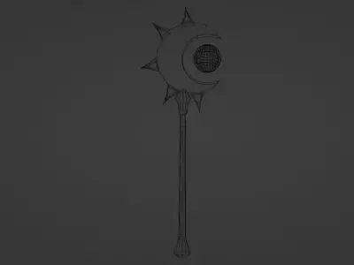 Flame Weapons Set Low-poly 3D model
