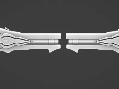 AION GUNS - Concept Art in 3D Low-poly 3D model