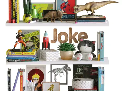 Teenager Decor Low-poly 3D model