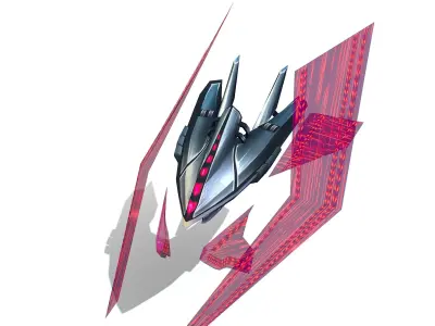 Animated Low Poly Flying Military Spy Drone Low-poly 3D model