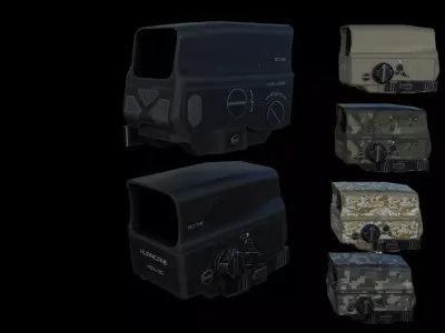 Hurricane Holographic Sight Low-poly 3D model