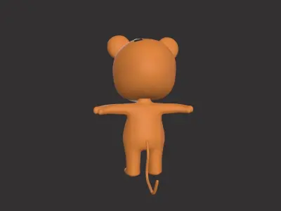 Cartoon 0012 Character Tiger Cute Low-poly 3D model