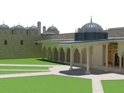 Topkapi Palace full exterior scene 3D model