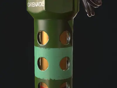 M84 Stun Grenade Low-poly 3D model