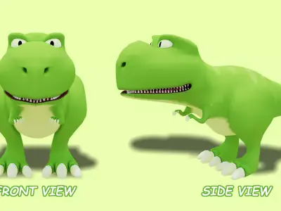 Cartoon Style T-rex 3D model