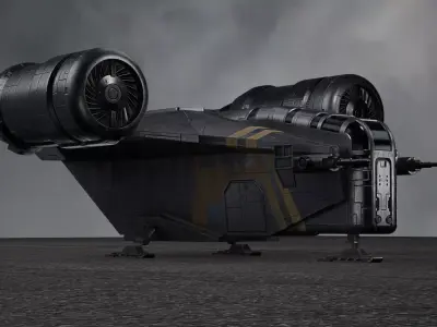 Razor Crest Low-poly 3D model