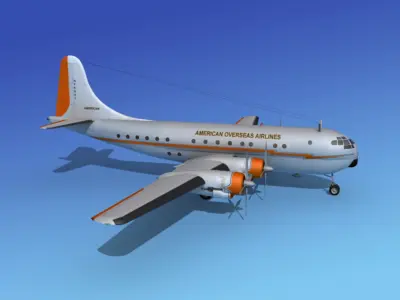 Boeing 377 American Overseas 3D model