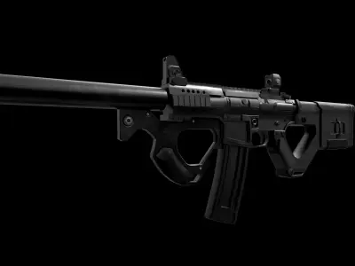 CQR Rifle Gun  Low-poly 3D model