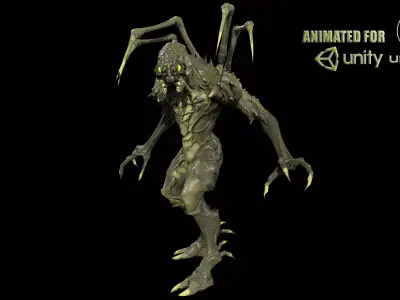 Needle beetle Low-poly 3D model