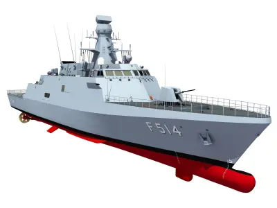 TCG KINALIADA - Turkish Milgem Class Corvette 3D model