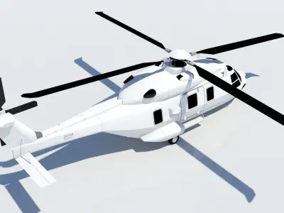 NH90 static blank Low-poly 3D model