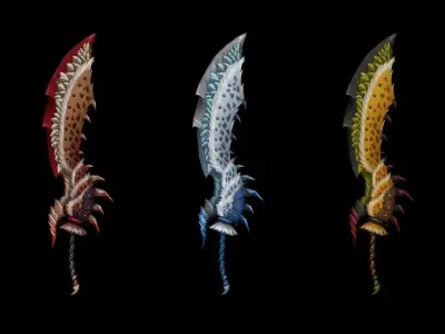 Beast Hunter Greatsword Low-poly 3D model