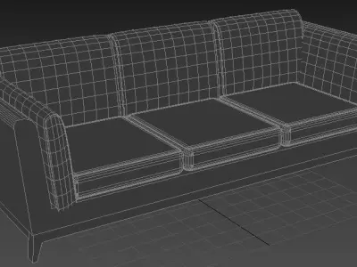 Sofa square Free 3D model