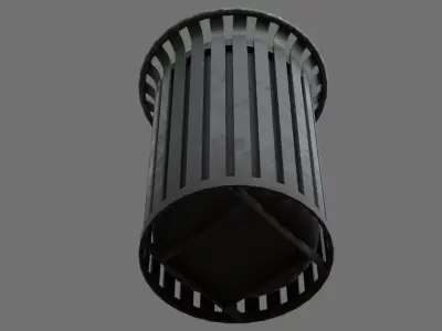 Dustbin 4B Low-poly 3D model