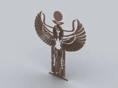 Egyptian Symbols - 060 - Topology Low-poly 3D model