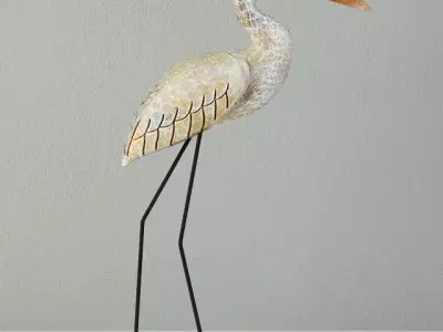 Small Egret Statue 3D model