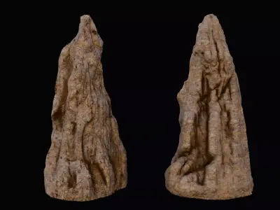 big termite mound Low-poly 3D model