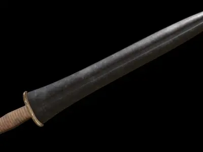 Greek Sword Xiphos 03 Low-poly 3D model