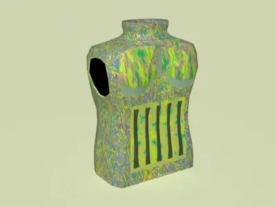 Armor 3D model vase Low-poly 3D model