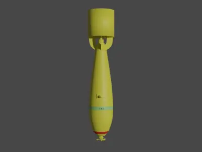 British Explosive Ordnance General Purpose 250 lb Bomb Mk I Low-poly 3D model