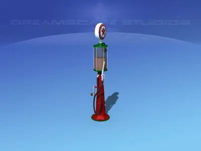 1920s era Texaco Gas Pump 3D model