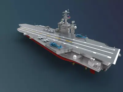 USS Harry S Truman CVN 75 3D model