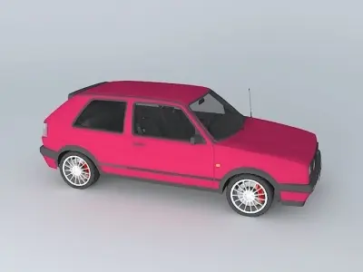 Volkswagen Golf Mk2 GTI Typ 19E 1989 Free 3D model