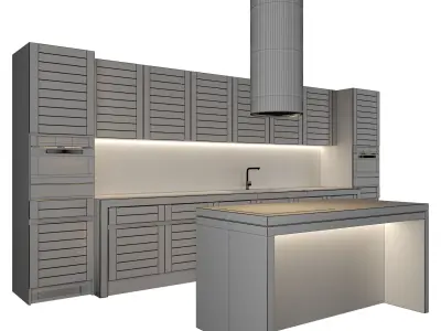 Kitchen 01 3D model buy