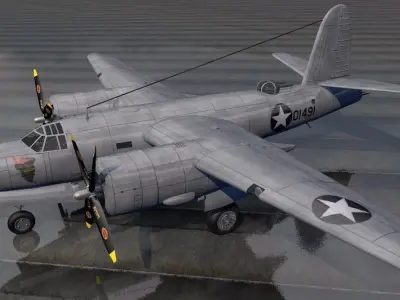 Martin B-26C Marauder 3D model