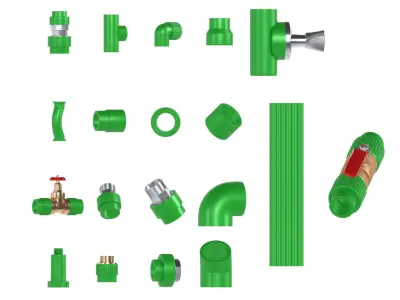 Pipe joints 3D model