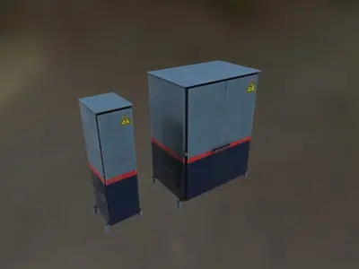 Electrical box Low-poly 3D model